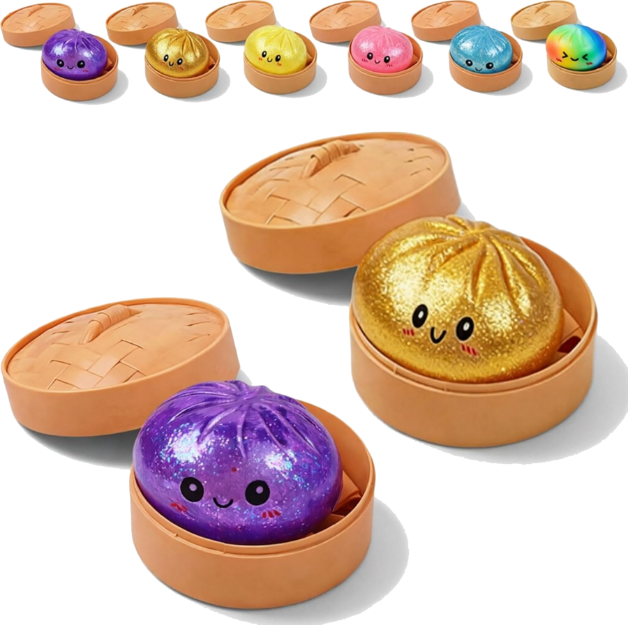 Set de 6 Mini Baos Squishy Pastel